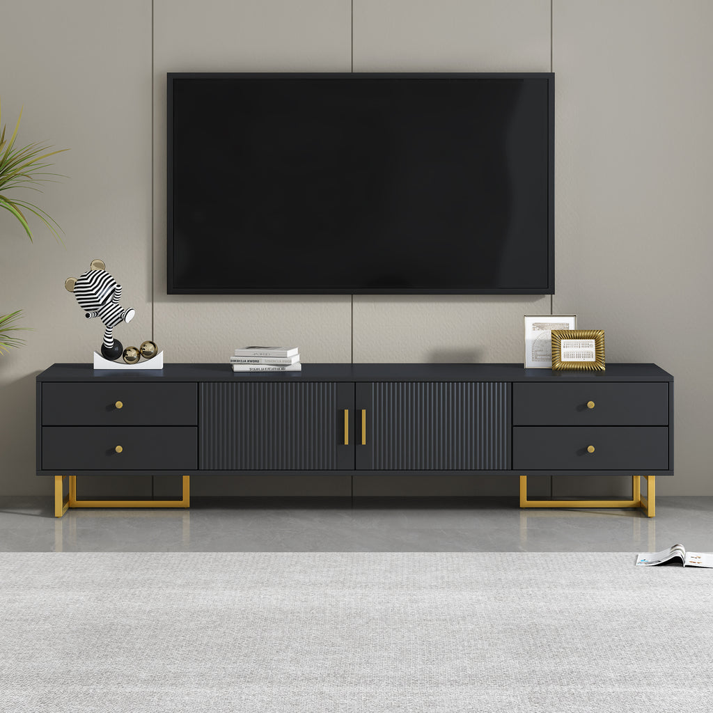 VIBE HAUS TV Stand For 65  Inch TV, Entertainment Center TV Media Console Table, Modern TV Stand With Storage, TV Console Cabinet Furniture For Living Room