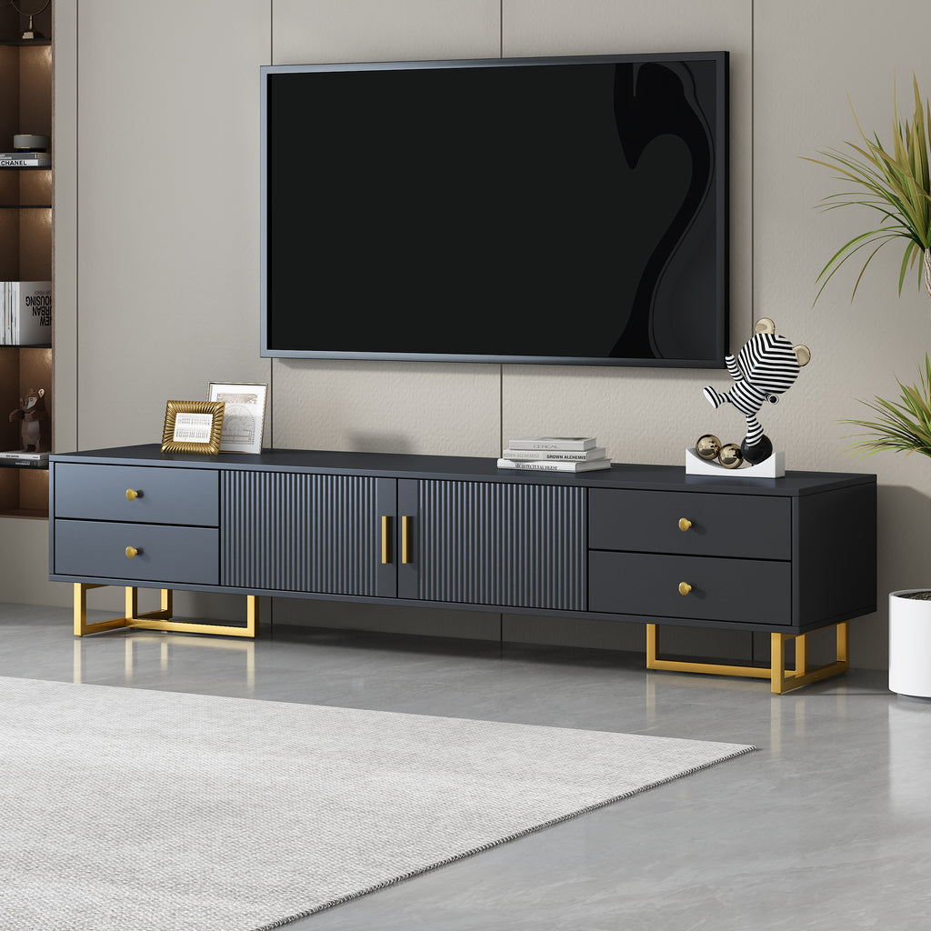 VIBE HAUS TV Stand For 65  Inch TV, Entertainment Center TV Media Console Table, Modern TV Stand With Storage, TV Console Cabinet Furniture For Living Room